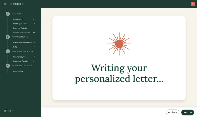 Meaningful gift letter feature